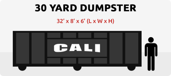 Cali Carting 30-yard dumpster