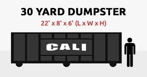 Cali Carting 30-yard dumpster